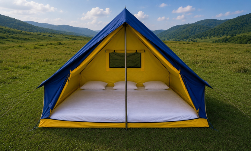 Alpine tent three sharing for group campers